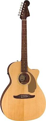 Fender Newporter Player Natural WN Gold Pickguard elektrisch-akoestische westerngitaar - thumbnail