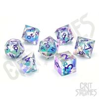CritStones Liquid Core Dice Set Fantasia Fluid Electroplated (7) - thumbnail