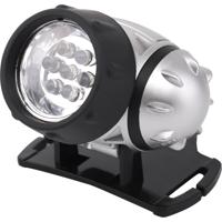 LED Hoofdlamp - Aigi Heady - Waterdicht - 20 Meter - Kantelbaar - 7 LED's - 0.54W - Zilver | Vervangt 6W - thumbnail