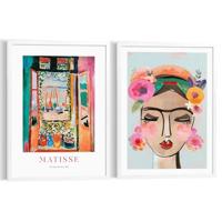 Reinders - Window Portrait - Schilderijen set 2x 70x50cm Wit - thumbnail