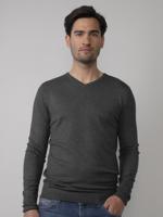 Petrol Industries Heren Essential V-Neck Knit Grijs Melee - L - thumbnail
