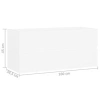 Wastafelkast 100x38,5x45 cm bewerkt hout wit - thumbnail