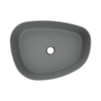 Waskom Arcqua Rocker Cast Marble 50x37 cm Organisch Links Mat Grijs Arcqua - thumbnail