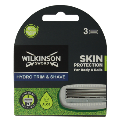 Wilkinson Hydro Trim & Shave Skin Body & Balls Mesjes Wilkinson Hydro Trim & Shave Skin Body & Balls Mesjes