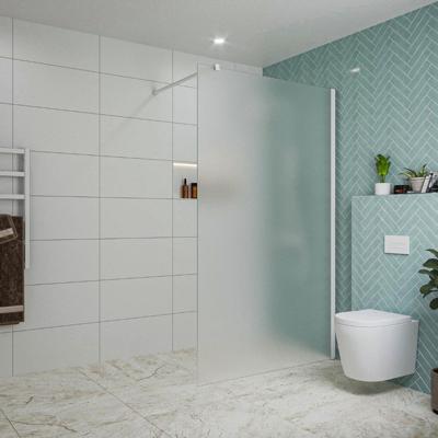 Fortifura Galeria inloopdouche - 120x200cm - mat glas - wandarm - mat wit SW915251/SW797906 Fortifura Galeria inloopdouche - 120x200cm - mat glas - wandarm - mat wit SW915251/SW797906