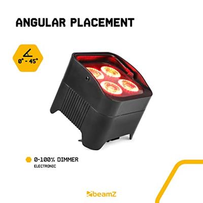 BeamZ 4x BBP94W verticale LED par op accu RGBWA+UV WDMX - thumbnail