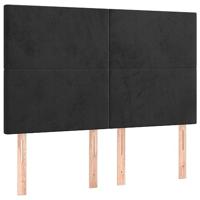 Boxspring met matras fluweel zwart 140x190 cm - thumbnail