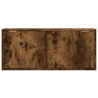 Tv-wandmeubel met LED-verlichting 80x31x35 cm gerookt eiken - thumbnail