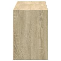 Tv-wandmeubel met LED-verlichting 130x31x45 cm sonoma eiken - thumbnail