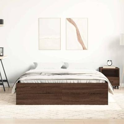 Bedframe bruin eikenkleur 120x190 cm