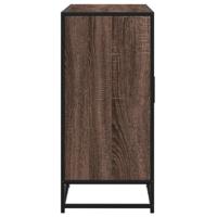 Dressoir 92x35x76 cm bewerkt hout bruin eikenkleurig - thumbnail