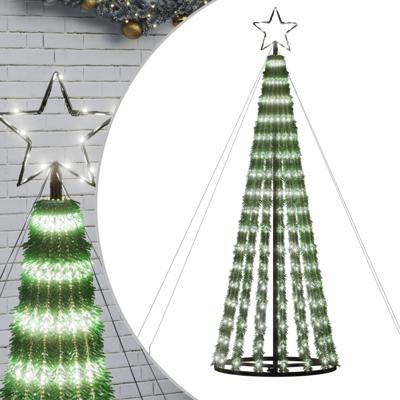 VidaXL Led-kerstboom 275 leds koud wit 180 cm VidaXL Led-kerstboom 275 leds koud wit 180 cm
