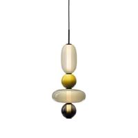 Bomma Pebbles Small Hanglamp - Configuratie 10 - Wit, beige, geel - zwart - thumbnail