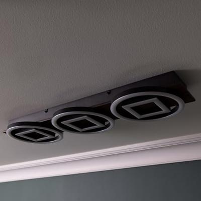 Brilliant Unieke plafondlampMaureen zwart met hout - G80112/76