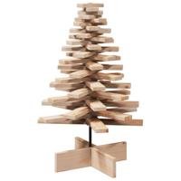 Kerstdecoratie kerstboom 80 cm massief grenenhout - thumbnail