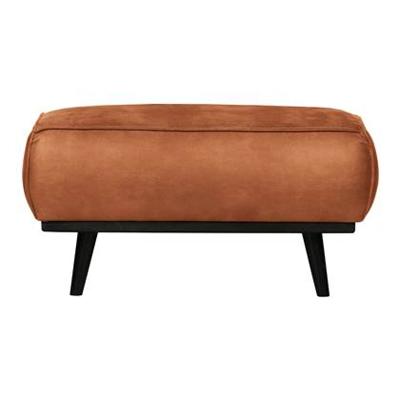 WOOOD Hocker 'Statement' Eco Leder, kleur Cognac
