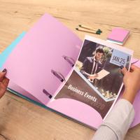 Smartfolder geperforeerde opbergmappen A4 blauw 6 stuks - thumbnail