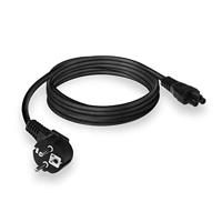 ACT AK5407 230V Stroomkabel Randaarde Stekker CEE7/7 C5 Zwart - 50 cm - thumbnail