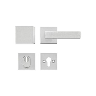 AXA AXA Edge set veiligheidsbeslag voordeur vierkante knop/kruk met kerntrekbeveiliging SKG3 - aluminium AXA AXA Edge set veiligheidsbeslag voordeur vierkante knop/kruk met kerntrekbeveiliging SKG3 - aluminium