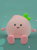 Oplaadbaar nachtlampje perzik rozen - thumbnail