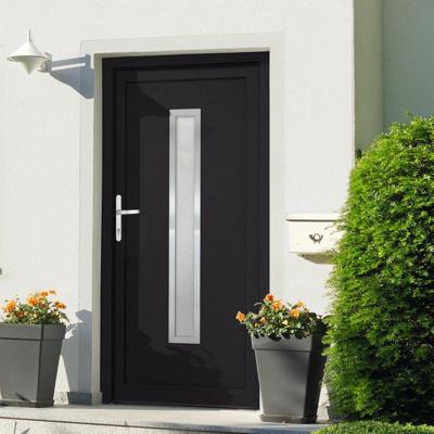 Voordeur 108x200 cm PVC antracietkleurig