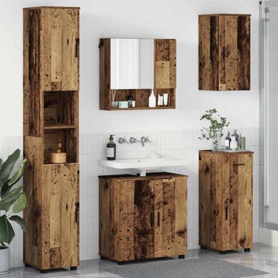 Badkamermeubelset 5 pcs Oud hout 61 x 35 x 64 cm Bewerkt hout