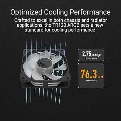 Asus TUF GAMING TR120 FAN ARGB RE PC-ventilator Zwart (b x h x d) 120 x 120 x 28 mm Incl. LED-verlichting
