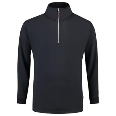 Tricorp sweater ritskraag - Casual - 301010 - zwart - maat L