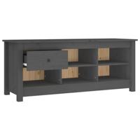 VidaXL Schoenenkast 110x38x45,5 cm massief grenenhout grijs - thumbnail