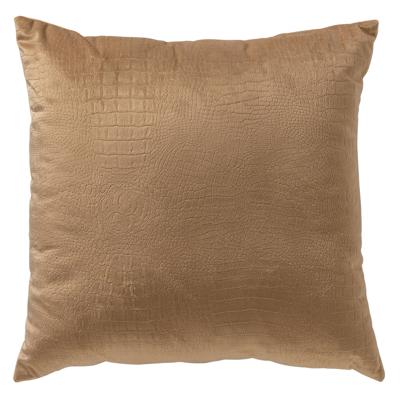 Sierkussen Croco 40x40 Tobacco Brown