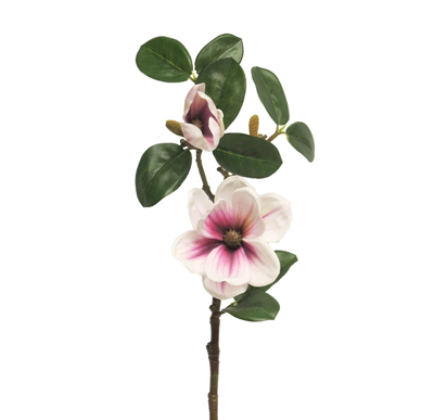 Magnolia Japanese garden white burgundy 51 cm kunstbloem Erutan Avon - Erutan avon