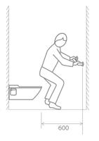 Handgreep Sapho Handicap 80cm Wit - thumbnail