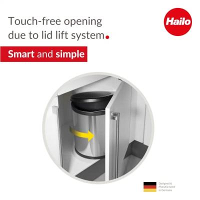Hailo 3555-101 compact-box m prullenbak 15l zilver/zwart