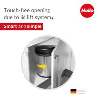 Vuilnisemmer Hailo Compact-Box Staal 15 L Zwart Grijs Integreerbaar - thumbnail