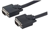 Manhattan SVGA Monitor Cable Black, 372190 (Black HD15 Male / HD15 Male with Ferrite Cores, 20 m (65 ft.), Black) - thumbnail