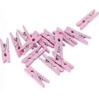 Globos Miniknijpers pakje a 24 stuks roze - thumbnail