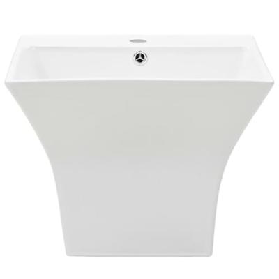 VidaXL Wasbak wandgemonteerd 500x450x410 mm keramiek wit