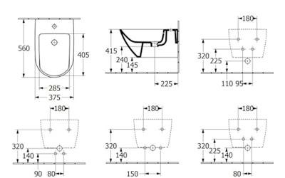 Wandbidet Villeroy & Boch Subway 3.0 CeramicPlus 56x37.5x27 cm Wit Alpin Villeroy & Boch - thumbnail