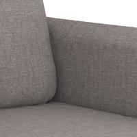 3-delige Loungeset met kussens stof taupe - thumbnail
