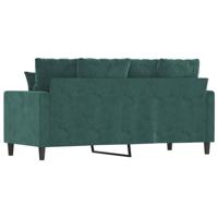 Tweezitsbank 140 cm fluweel donkergroen - thumbnail