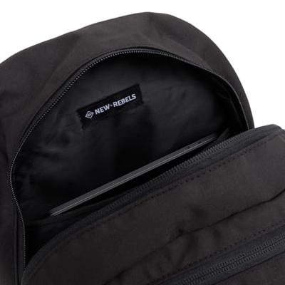 New Rebels - Otis - Stanford Rugtas 20L - Duotone - duurzaam waterafstotend polyester - 15.6" laptop - Zwart - thumbnail