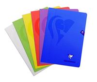 Clairefontaine schrift mimesys voor ft A4, 80 bladzijden, kaft in PP, geruit 4 x 8, geassorteerde kleuren - thumbnail