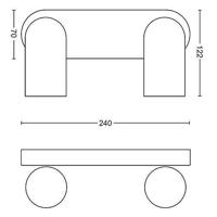 Philips OpbouwspotPongee 2-lichts wit - 5058231PN - thumbnail
