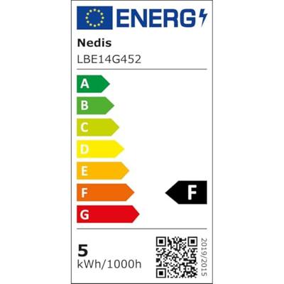 Nedis LBE14G452 Led-lamp E14 G45 4.9 W 470 Lm 2700 K Warm Wit Frosted 1 Stuks Nedis LBE14G452 Led-lamp E14 G45 4.9 W 470 Lm 2700 K Warm Wit Frosted 1 Stuks