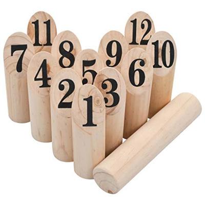 VidaXL Nummer kubb spelset hout