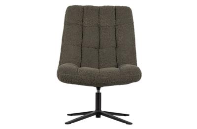 WOOOD Draaifauteuil 'Job' Teddy, kleur Groen