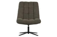 WOOOD Draaifauteuil 'Job' Teddy, kleur Groen - thumbnail