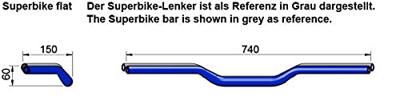 LSL stuur "superbike x01 + xn1". handlebar superbike x elox bl 28.6mm flat