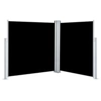 VidaXL Windscherm uittrekbaar 140x600 cm zwart - thumbnail