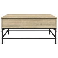 Salontafel 95x95x45 cm bewerkt hout en metaal sonoma eikenkleur - thumbnail